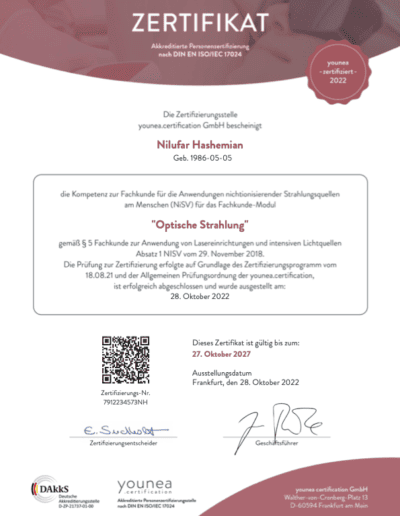 NiSV Zertifikat DermaDay GmbH